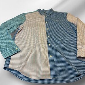 Vineyard Vines Shirt Mens Large Multi Gingham Patchwork Button Down Classic Fit